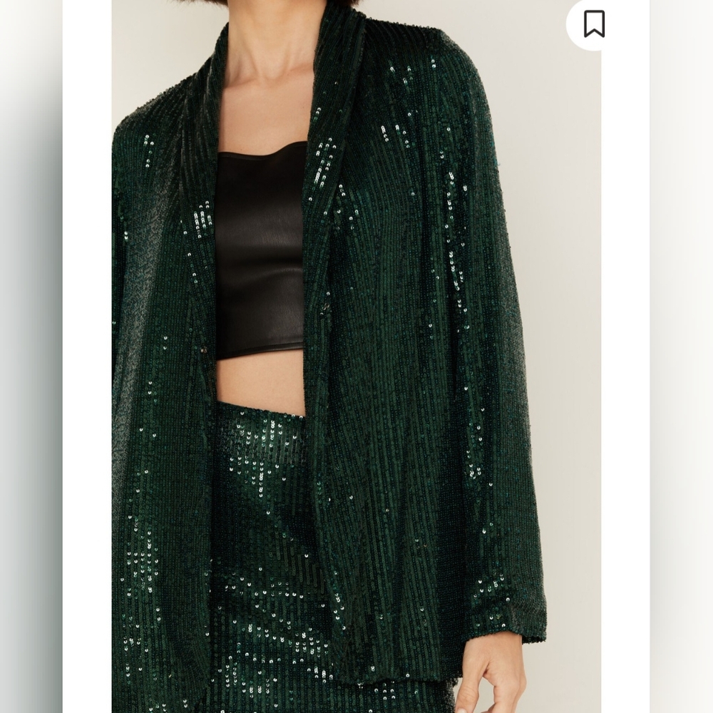Show Me Your MuMu $259 Sequin Blazer NWT Sz Medium - Picture 2 of 4
